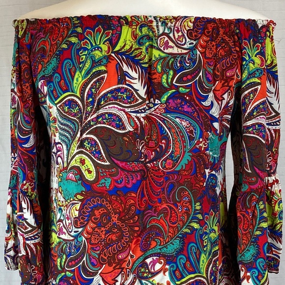 🚨SOLD BOGO BLACK BEAD Bohemian Print Tunic - Picture 3 of 5